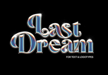 Glitter Chrome Effect Mockup