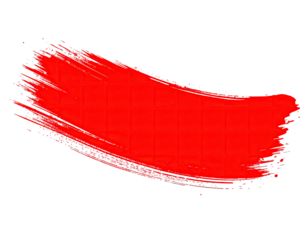 Vibrant red paint stroke