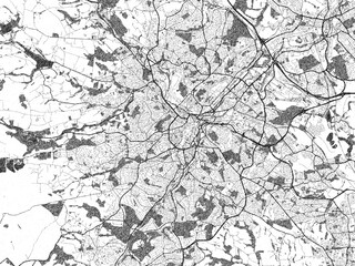 Black And White Map Poster