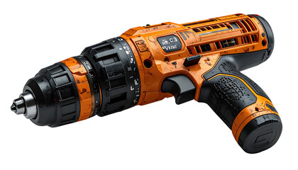 Orange power drill with textured design