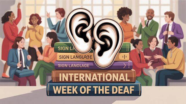 Deaf week spreads awareness, care, and solidarity across global society. - Powered by Adobe