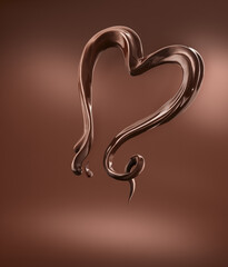 Chocolate-splash designed in x-mas symbol