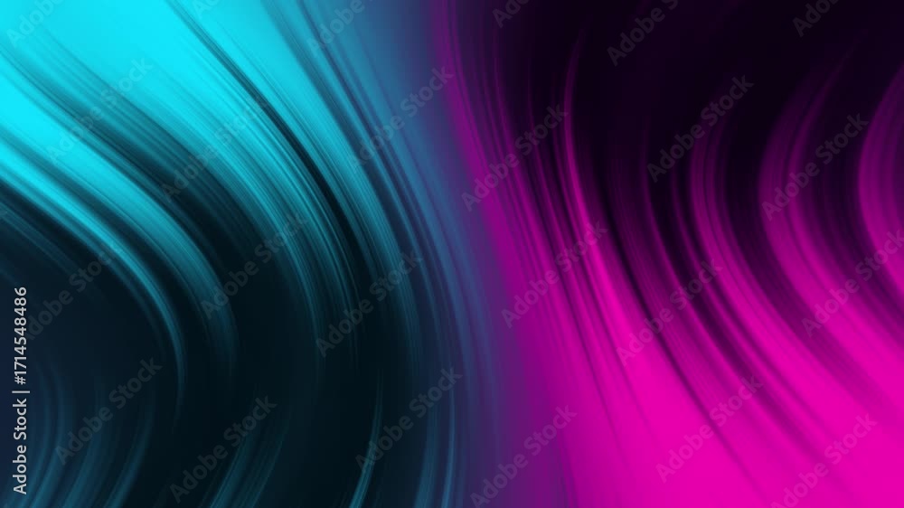 Poster abstract vibrant cyan and magenta gradient liquid backgrounds featuring smooth, dynamic flowing line