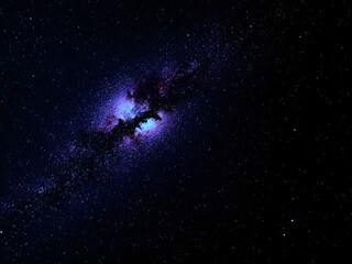 Naklejka premium Purple galaxy background