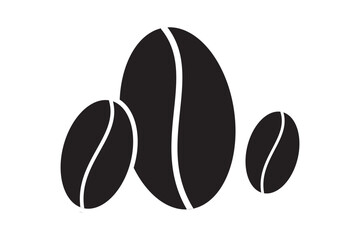 Fototapeta premium Coffee beans vector design. Caffeine sign. Coffee bean logo set. Coffee bean sign. Icons for coffee beans. Coffee logo on white background.
