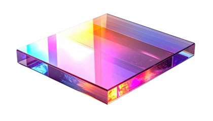 Colorful, glassy rectangle