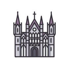 Fototapeta premium vector illustration of a church