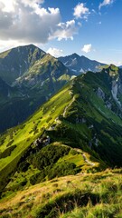 Fototapeta premium Mountain peaks and valleys