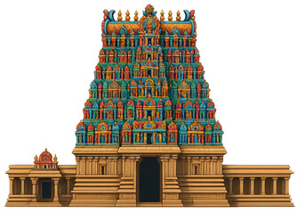 Meenakshi Amman Temple Madurai Colorful
