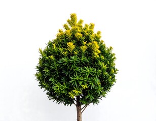 Small Round Evergreen Tree.