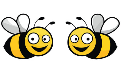 Bee Clipart And Cute Cartoon Bees, Realistic Honeybee Illustrations & Bumblebee Graphics