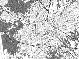 Fototapeta premium Minimalist monochrome city map of Gallarate, Italy, illustrated with urban detail.