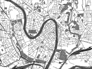 Obraz premium Black and white map poster of Verona Centro, Italy, illustrated in hand-drawn style.