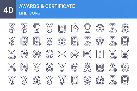 A vector icon set for web design and mobile app interfaces with a collection of business, social, and network symbols