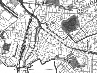 Handdrawn Black And White City