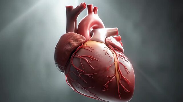 human heart anatomy as an illustration