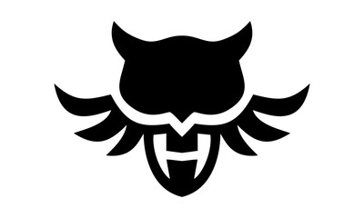 Owl with H in body