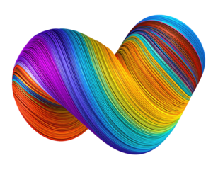 Abstract rainbow swirl
