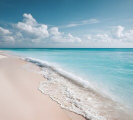beautiful tropical beach with white sand and turquoise water