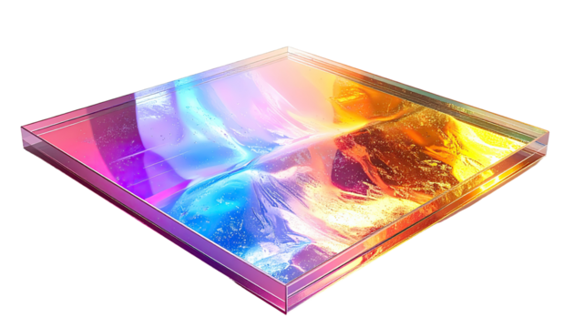 Colorful abstract display panel