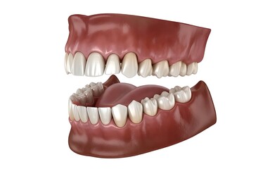 Obraz premium Human teeth isolated on white background