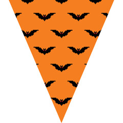Halloween Bat Bunting Pennant Banner – Spooky Triangle Flag Garland Hanging Decoration for Party
