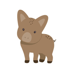 Obraz premium Adorable vector illustration of a cute baby boar with simple, charming features, designed for children s art and educational material. Perfect for posters, books, and more.