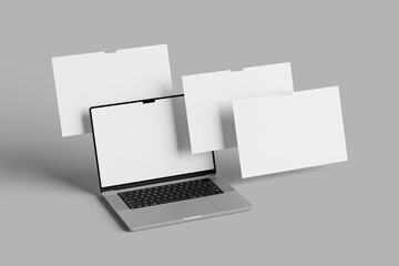 Laptop Screen Website Mockup