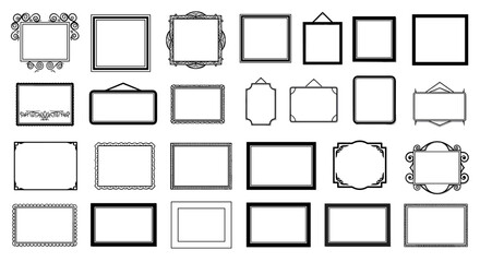 Elegant collection of black and white decorative frame designs