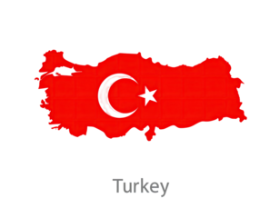 Map of Turkey, flag design