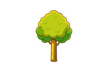 green tree with yellow flowers