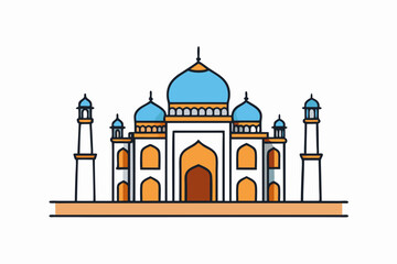 taj mahal vector illustration