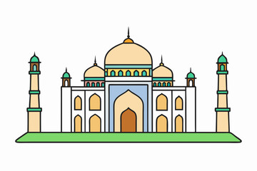 taj mahal vector illustration