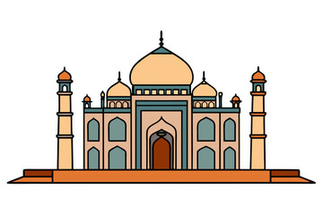 taj mahal vector illustration