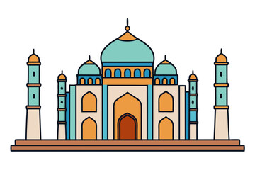 taj mahal vector illustration
