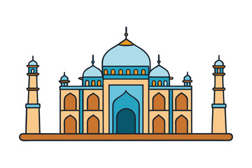 taj mahal vector illustration