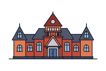 vector illustration of old castle