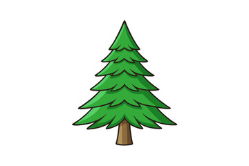 christmas tree isolated on white