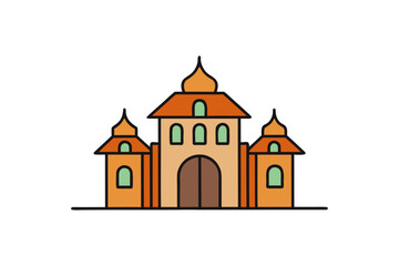 vector illustration of church