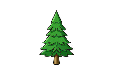 christmas tree isolated on white