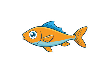 cartoon fish isolated on white