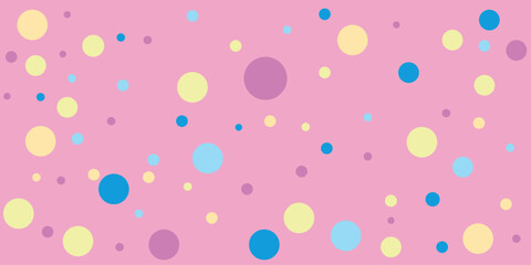 Multi colour geometric shape vector background | Modern background with circle on pink background| Decoration background | Cover design for children book on navy Persian indigo background