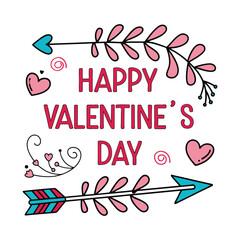 Happy Valentine’s Day Typography Vector Design