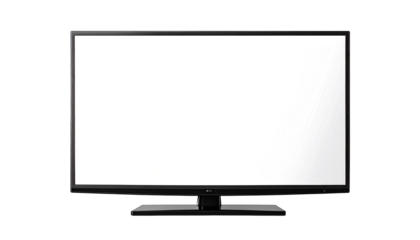 Flat-screen TV, blank display