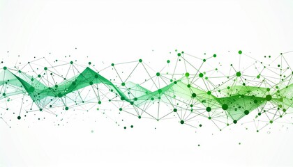 Green network connection abstract technology background illustration