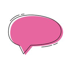 Fototapeta premium Cute colorful speech bubble vector for dialogue