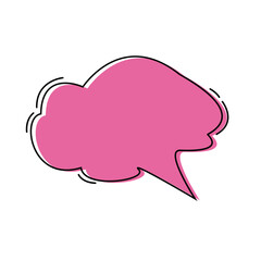 Cute colorful speech bubble vector for dialogue