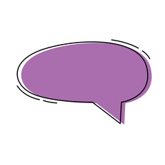Cute colorful speech bubble vector for dialogue