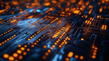 Abstract background of computer circuit board. Animation code data for management in realistic video. Computer a digital board with a digital circuit and a digital interface. Conceptual lifestyle.