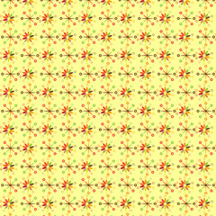 Seamless Retro Floral Geometric Pattern Design